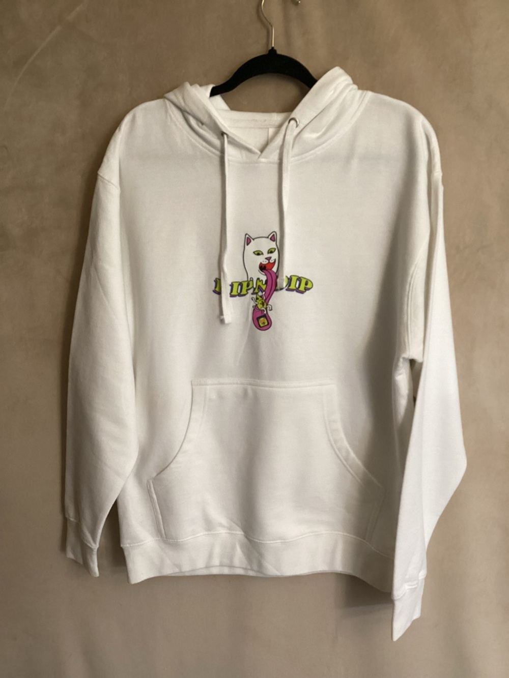 Ripndip White Pullover Hoodie with Drawstring Detail